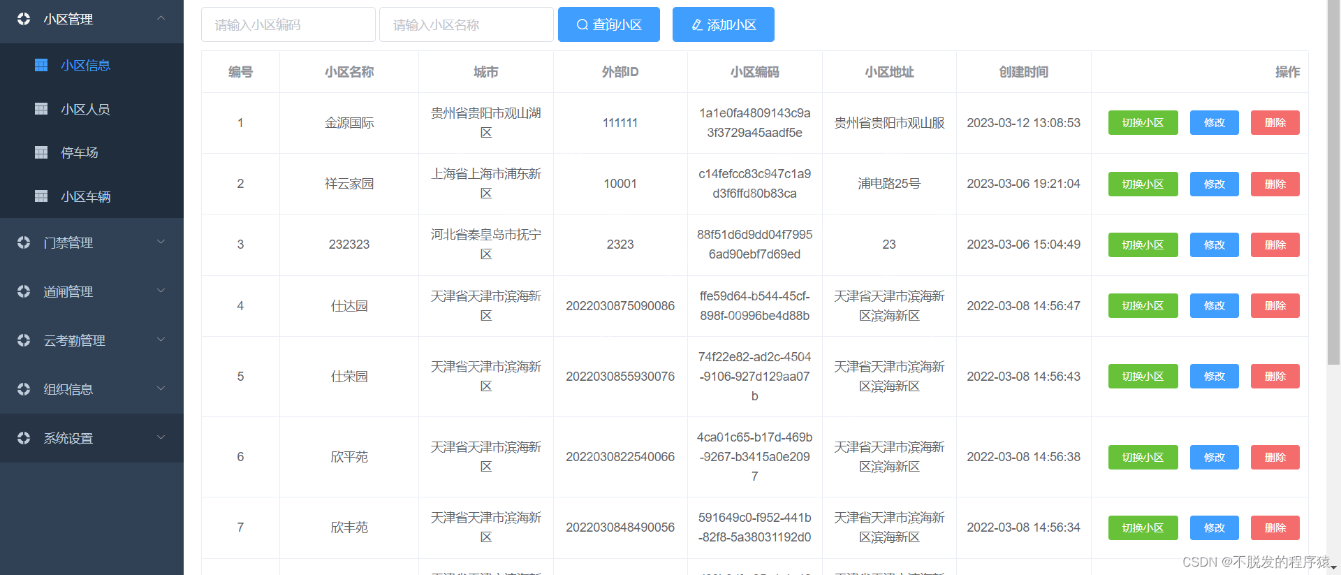毕业设计So Easy:社区道闸门禁和人员考勤物联网管理系统