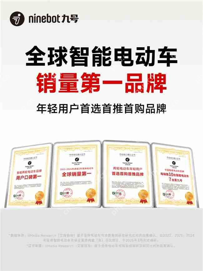 智能电动车新标杆!九号六项市场领先地位权威确认