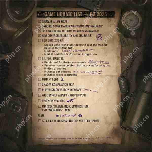 《潜行者2》公布2025年开发计划 更多内容新增与改善