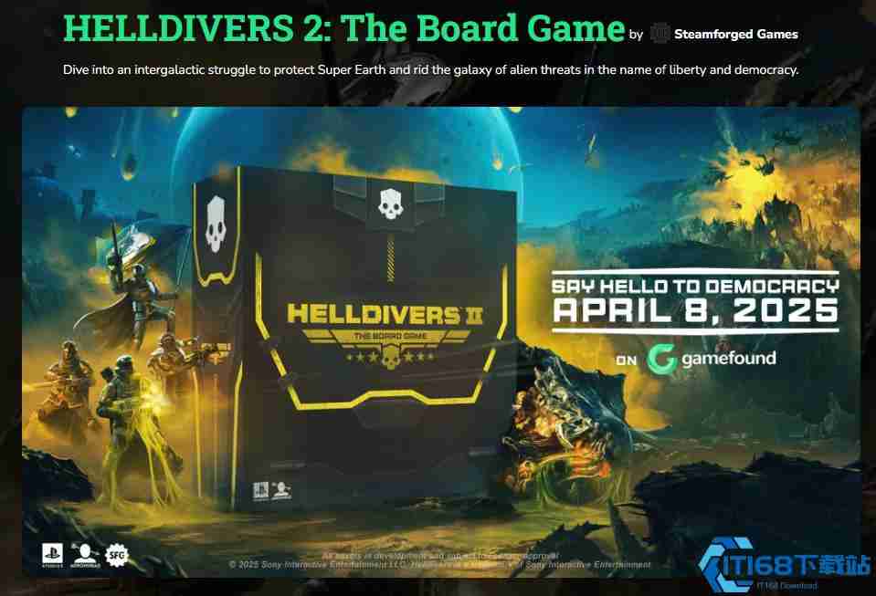 绝地潜兵2桌游版官宣 Steamforged Games打造沉浸式战场体验