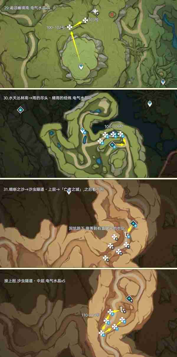 原神电气水晶位置分享-电气水晶采集路线汇总