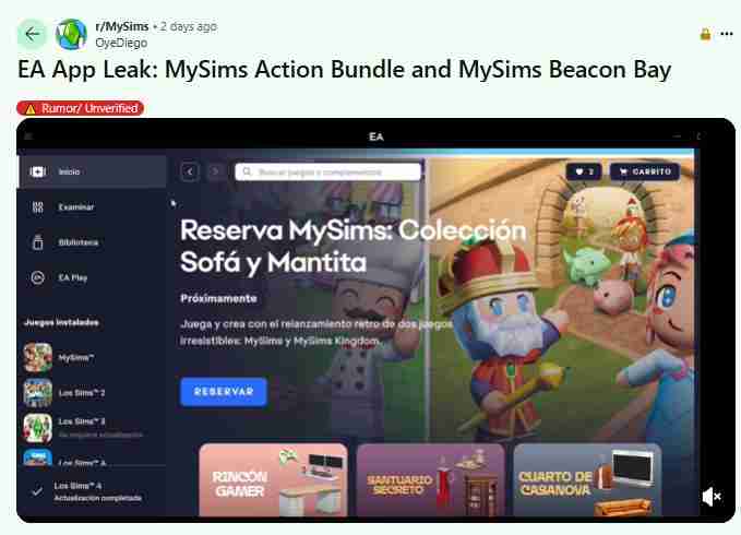 我的模拟人生神秘新作现身EA App,玩家发现后迅速消失