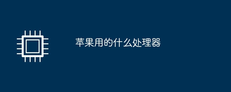 苹果使用的处理器类型揭秘