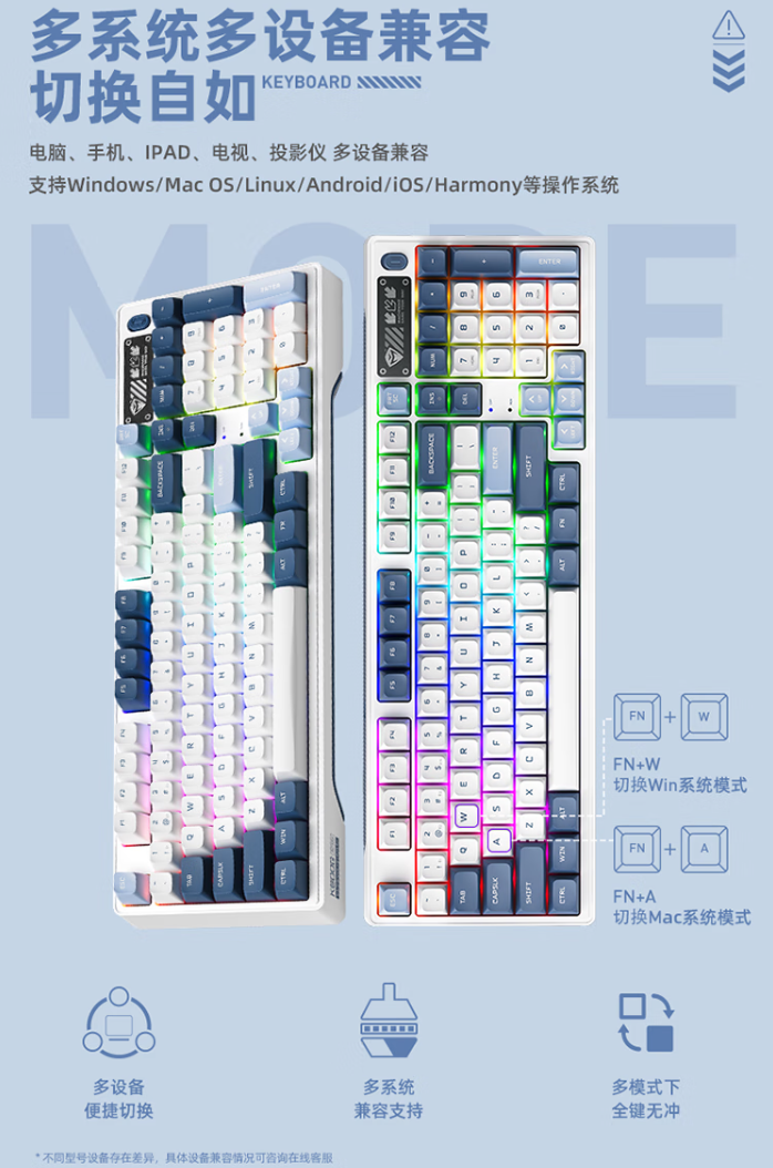 机械师 K600G 键盘上市:弹床式 Gasket 结构、定制 HIFI 轴,首发 299 元