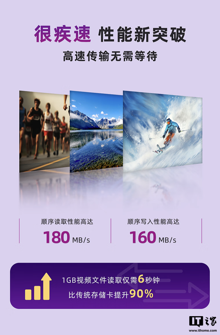 紫光闪存 UNIS UF200 TF 存储卡开售：读速 180MB/s，可选 64/128/256G 售 49.9 元起