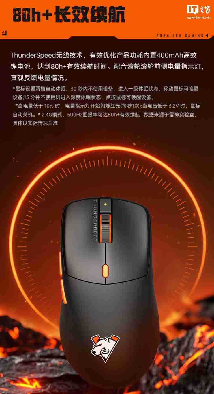 雷神推出 ML6 PRO 三模鼠标：3395 传感器、57 克重量、1KHz 回报率，149 元