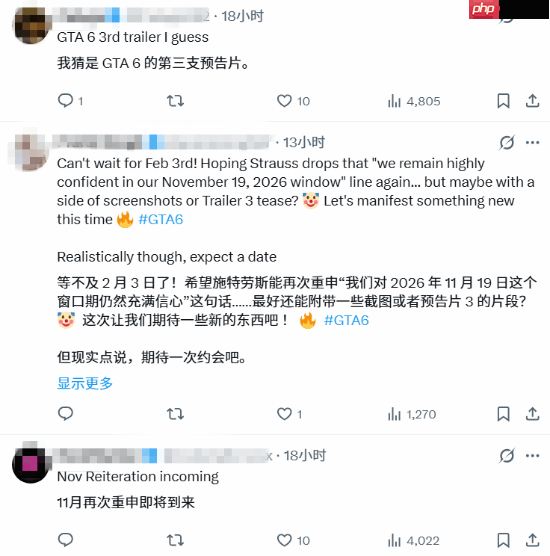 T2财报会议敲定日期!玩家饥渴等待:GTA6新预告快来！