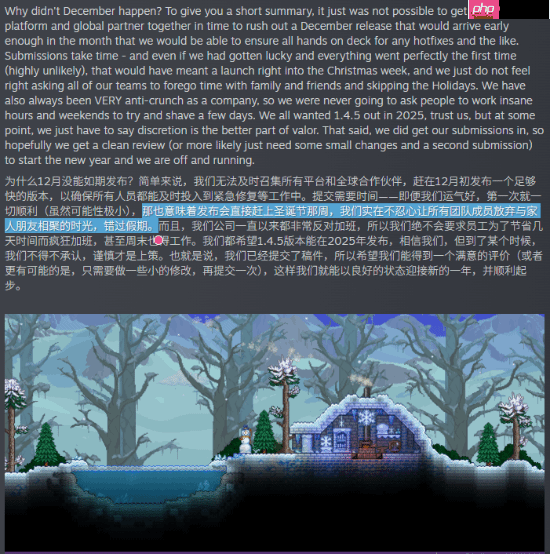 我真幸运：《泰拉瑞亚》1.4.5更新定档1月份！