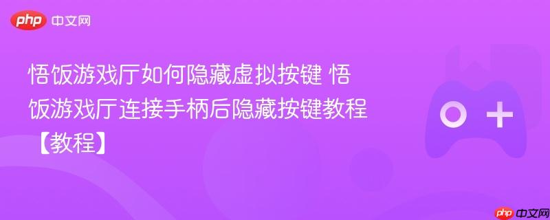 悟饭游戏厅隐藏虚拟按键及手柄连接后隐藏按键教程