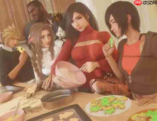 《最终幻想7》全新3D图欣赏:蒂法化身甜点大师