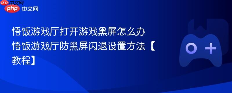 悟饭游戏厅游戏黑屏解决方法及防闪退设置教程