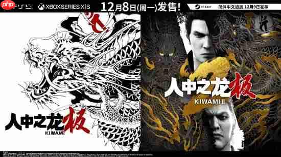 Steam版《如龙：极1/2》延期！追加简中等多语言支持