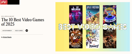 《时代》杂志揭晓今年十大最佳游戏!第一名实至名归