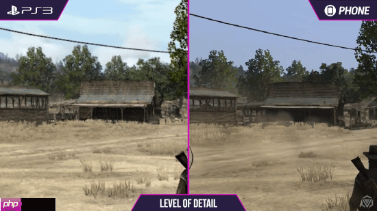 《荒野大镖客》PS3和手机画面对比:你认为谁赢了?