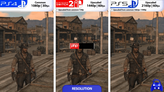 《荒野大镖客》PS4与PS5画面对比:画质略微提升