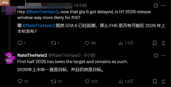 不受《GTA6》影响!爆料人再次确认《极限竞速:地平线6》发售窗口