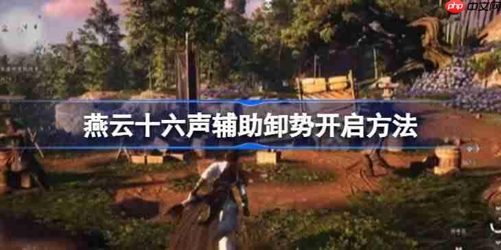 燕云十六声辅助卸势开启方法-燕云十六声辅助卸势怎么开