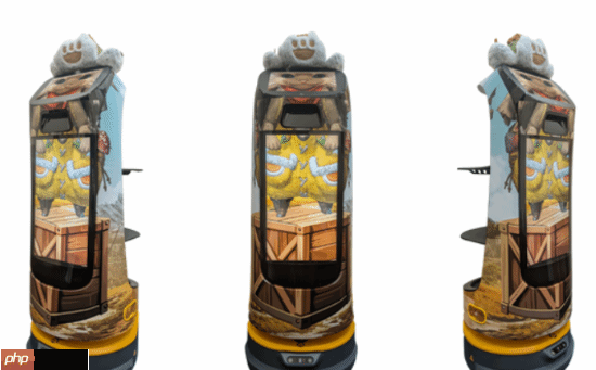 秋叶原怪猎酒吧新面孔:艾露猫送餐机器人!