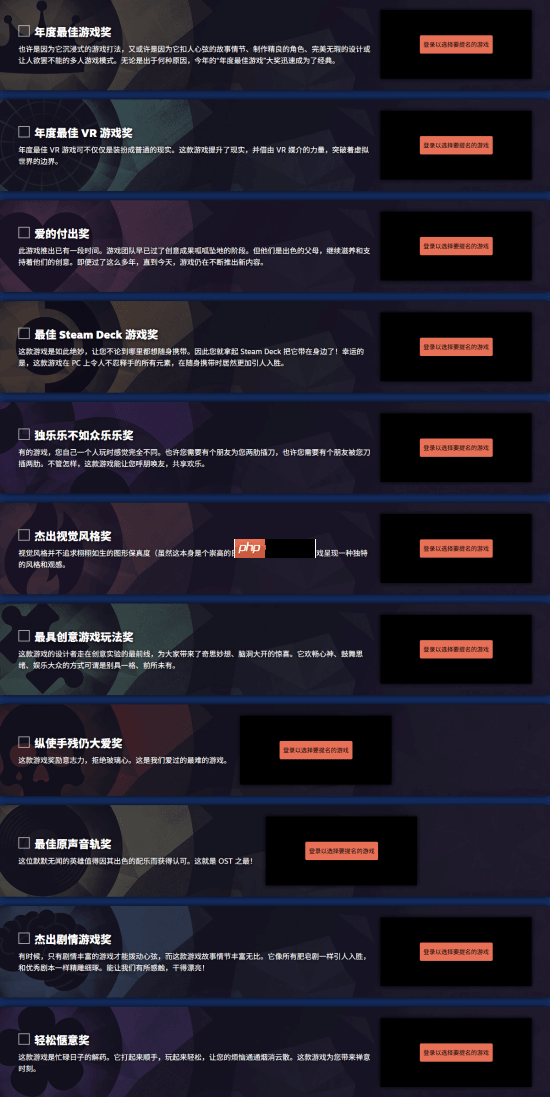 Steam大奖提名开启!年度最佳游戏花落谁家?