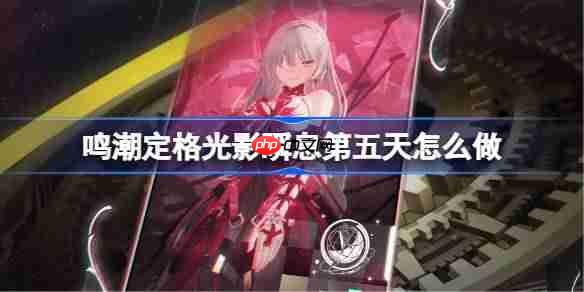 鸣潮定格光影瞬息第五天怎么做-鸣潮定格光影瞬息第五天攻略
