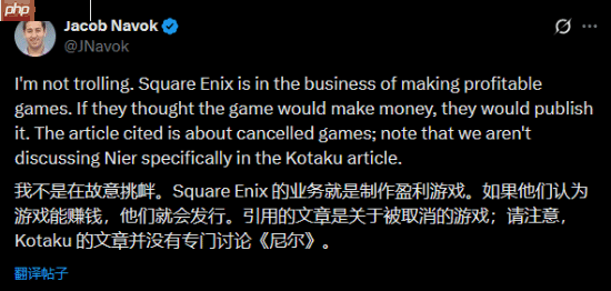 横尾太郎游戏被砍喊冤 前SE高管：不赚钱肯定砍啊！