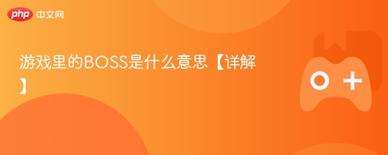游戏BOSS详解，角色定位与战斗策略